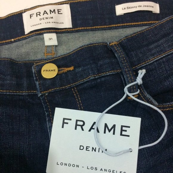 Frame Denim Mid-rise Skinny Jeans Frayed Hem - Picture 5 of 11